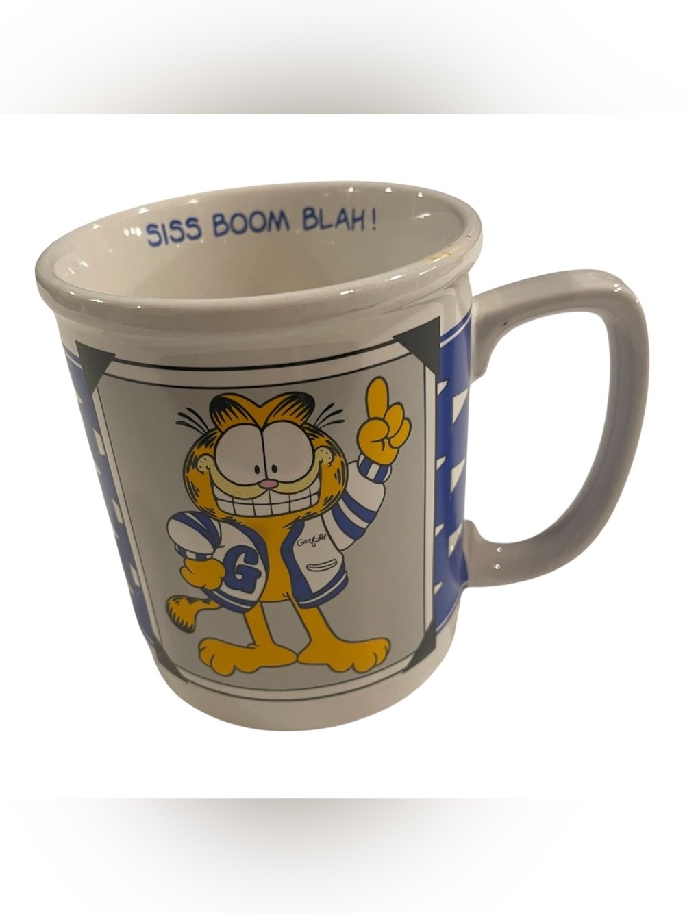 Vtg Garfield Enesco “Siss Boom Blah!” Mug Pure Garfield 1978 Jim Davis Coffee